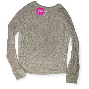 BONGO Crochet long sleeve shirt